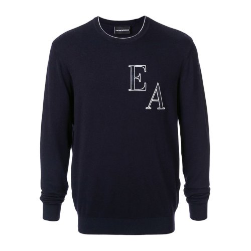 Emporio Armani/安普里奥阿玛尼 男士深蓝色粘胶纤维针织衫/毛衣 6G1MYQ MYUZ 0922 PLFSX