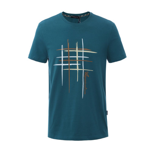 Aquascutum/雅格狮丹 棉质圆领男士短袖T恤 男装 短袖