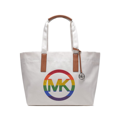 Michael Kors/迈克·科尔斯 【22秋冬新款】 女士THE MICHAEL BAG系列织物Rainbow Pride手提单肩包托特包购物袋 30T2S01T7C