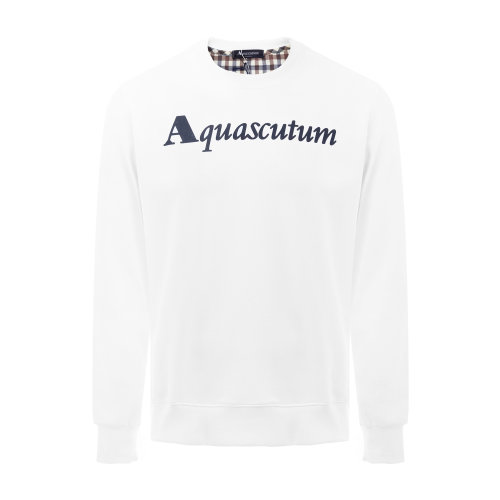Aquascutum/雅格狮丹 纯棉圆领男士卫衣 男卫衣 内搭 休闲上装