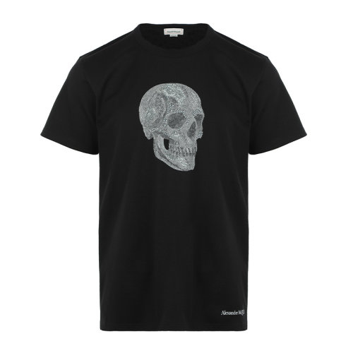 Alexander McQueen/亚历山大麦昆22春夏骷髅图案男士短袖T恤682521QSZ54