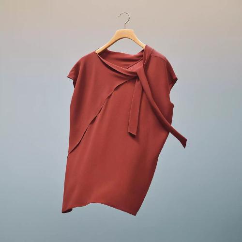 HERMES爱马仕 22年秋冬 女士 短袖衬衫 Blouse col twilly H2H0606DC7O36