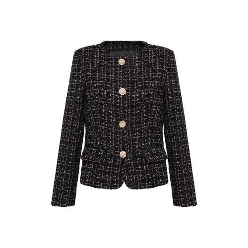 GeleiStory/GeleiStory秋冬新款小香风外套女粗花呢名媛百搭洋气短上衣女装>女士西装>女士西服