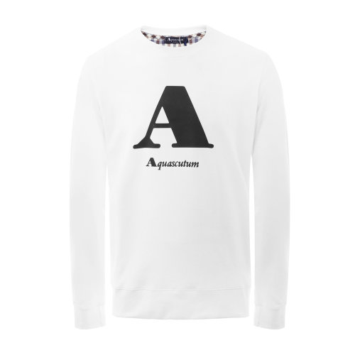 主推 Aquascutum/雅格狮丹 纯棉圆领男士卫衣 男卫衣 内搭 休闲上装
