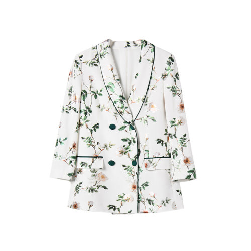 GeleiStory/GeleiStory 春夏新款外套荼蘼美炸青果领醋酸通勤气质收腰中款女士西服 女装>女士西装>女士西服