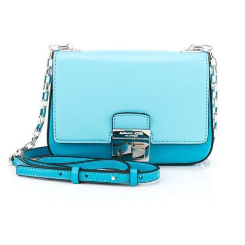Michael Kors/迈克·科尔斯 女包女士蓝色皮革时尚百搭斜挎包单肩包 31H5PGAX1TACQUA