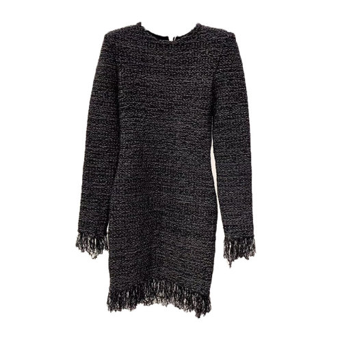 BALMAIN/巴尔曼 宝曼 时尚简约 女士黑色连衣裙 153720K191C5127 HKY20210303