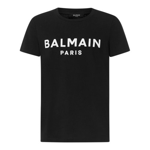 BALMAIN/宝曼 男士黑色棉质短袖T恤 XH1EF000 BB33 EAB PLFSX