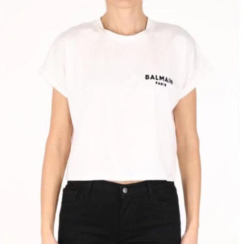 BALMAIN/巴尔曼 新款简约百搭女士短袖T恤VF11370B013 GAB